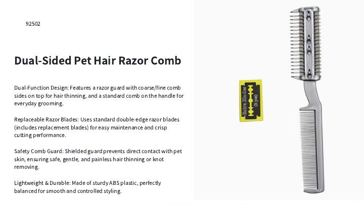 Dual-Sided Hair Razor Comb