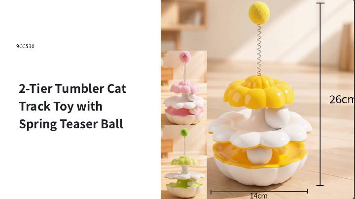 2-Tier Tumbler Cat Track Toy